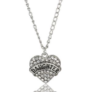 Anhänger Halsketten Anhänger Schmuck Diamant Pfirsich Herz Mutter Tag Geschenk Familie Tochter Schwester Kristall Halskette Drop Lieferung 2021 OT4RW