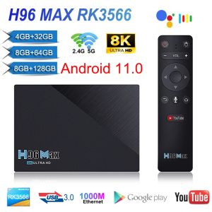 Box 2021 New Smart TV Box Android 11 H96 MAX RK3566 2.4G 5G WIFI BT 4.0 4GB 32GB 8GB 64GB H96MAX 8KテレビボックスGoogle Play Android 11.0