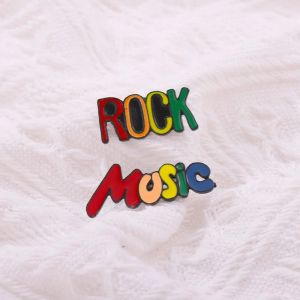 Creative Enamel Pin Musical Instrument Brooches for Women Colorful Guitar Pins Choth Accessories