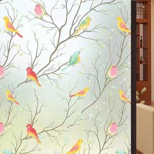 Window Stickers Electrostatic Glue-free Frosted Office Glass Filmcolor Bird Cellophane Anti Stray Light Sticker