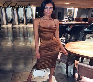 2021 sukienki Dulzura Neon satynowa koronkowa koronka Kobiety długa midi bodycon bez pleców elegancka gra sexy klub ubrania letnie jadalnia 7041717