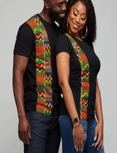 MEN039S Tshirts Çift Giyim Yaz Tshirt Kadınlar Afrikalı Baskı Etnik Tshirt Oneck kısa kollu gündelik tişörtler erkekler için ca9284016