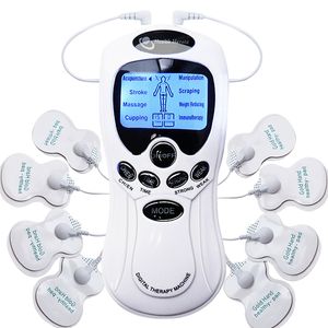 8 Mode Electric Tens Muscle Stimulator Ems Acupuncture Body Massage Digital Therapy Machine Electrostimulator Body Care Massager