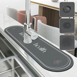 Kitchen Sink Splash Mat Faucet Absorbent Mattor Sink Splash Guard Counter Protector Pads Kitchen Badrumstillbehör Heminredning