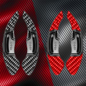 Rosso/forgiato/nero/nero Fibra di carbonio ruota centrale Controllo degli accessori Modifiche Paddle per Acura MDX RDX RLX ILX TLX-L 10-23