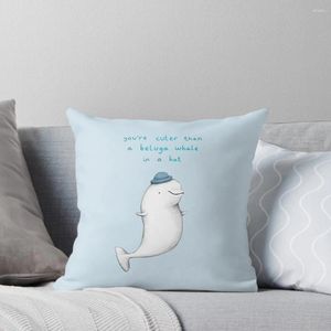 Pillow You're Cuter Than A Beluga Whale In Hat Throw Covers For Living Room Christmas Ornaments 2024