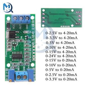 Spänningsströmvandlare Modul Icke-isolerad LED-indikator DC 7-30V för industriell kontroll 4-20mA 3.3V 5V 9V 12V 24V