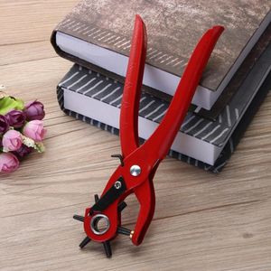 3in1 Leather Belt Hole Punch Plier Eyelet Puncher Revolve Sewing Machine Bag Setter Tool Watchband Strap Household leathercraft