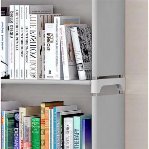 White Bookcase Librero Room Shelf Storage Rack Table Crack Shelves Organizers Desk Children's Bookcases Bookshelf Furniture Iron