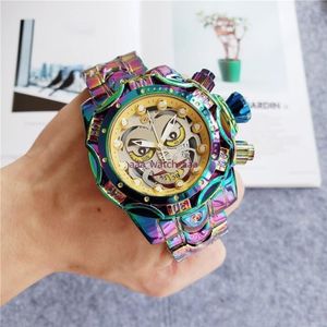 2021 3A Selling TA Sports Casual Calendar Quartz Men's Watch DZ7333 Clown Personality Large Dial Steel Belt Folding Buckl313y