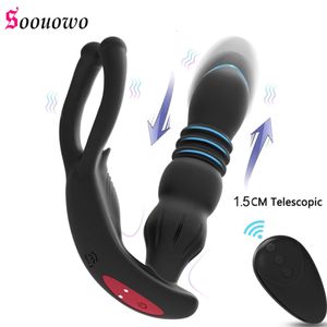 Massageador masculino massageador de massageador vibrador de controle remoto para homens estimulador de próstata gay brinquedo sexy para casais masturbador masculino