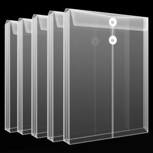 Organizator papieru artykułowego Zgłoszenie przezroczysty dokument Waterproof File Standard folder spoiwa luźne do przechowywania liści 4PCS torebka