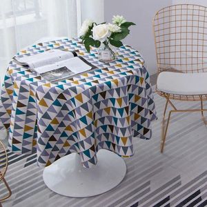 Table Cloth Round Cotton Linen European Household Cover