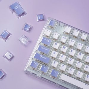 Acessórios 128 chaves transparentes pc keycaps tiro duplo tiro de backlit personalizado perfil cereja para cereja gateron mx teclado de jogo teclado