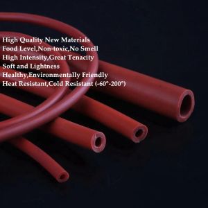 100cm I.D 2~32mm Hi-quality Rust Red Silicone Hose Flexible Silica Gel Pipe Aquarium Air Pump Hose Soft Pipe