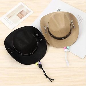 Dog Apparel Pet Hat Cat Western Cowboy Halloween Party Universal Funny Retro Po Prop Accessories Doll Decoration