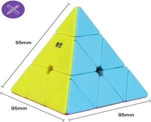 Magic Cubes Toys Pyramid Speed Cube Stickerless 3x3x3 Triangle Cube Puzzle Game1820328
