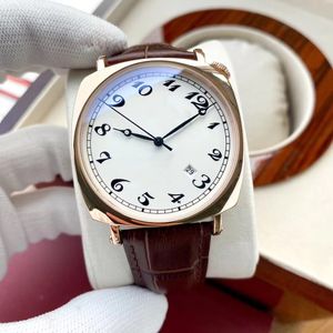 Męskie zegarek luksusowe designerskie zegarki EnloJ 39 mm wojskowy stal nierdzewna automatyczna skórzana skórzana pasek wodoodporny Luminous Sapphire Na rękę