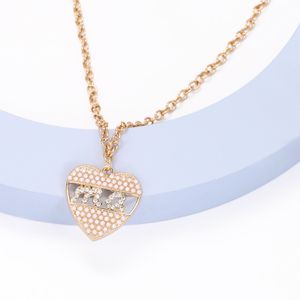 Pendant Necklaces Pendants Jewelry Diamond Peach Heart Mothers Day Gift Family Daughter Sister Crystal Necklace Drop Delivery 2021 Ot6Ln