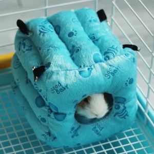 Yeni Papaz Snuggle Sıcak Nest Peluş Hamak Çadırı Küçük Evcil Hayvan Kış Yatağı Parakeet için 4 Metal Kanca ile Maca Macaw Gerbil