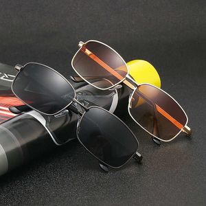 Fashionabla Mens Metal Solglasögon Full Box Polarized Instagram Style Outdoor Play Driving