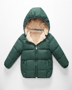 Fleece Winter Parkas Kids Jackets For Girls Boys Warm Thick Velvet Children039s Coat Baby Outerwear Infant Overcoat2614138