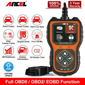 ANCEL AS200 OBD2スキャナー自動車ツールプロフェッショナルコードリーダーカースキャナーエンジンチェックOBD2オート診断無料配送