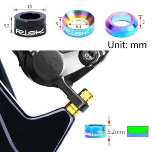 4 PCS/SET Bisiklet Titanyum M6 İçbükey ve Dışbükey Yıkayıcı Aralayıcı BMX Bike Bike Disk Fren Kaliper Grubu XT Montaj Cıvataları