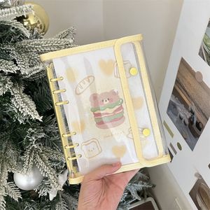 A6 bağlayıcı kapak kpop fotokardları tutucu 10 adet dolum Cepleri Kollu Dizüstü Defter Diary 3inch 4inch Kart Fotoğraf Albümü İç Kollu