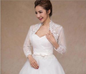 Новое от плеча с длинным рукавом кружев Bolero Jacket Bridal Свадебные куртки Женские свадебные куртки8093165