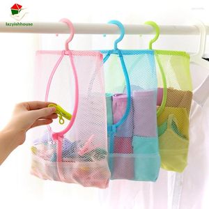 Storage Bags Qualified 2024 Bag 1pc Kitchen Bathroom Clothesline Dry Doll Shelf Mesh Hook Organiser