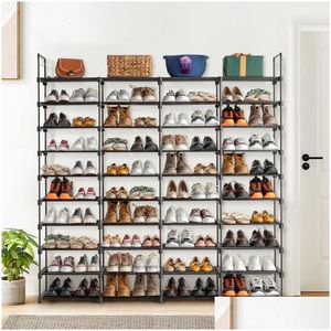 Storage Holders Racks 10 Tiers Stackable Shoe Rack Organizer Shelf For Entryway Holds 80 Pairs S Large Space Saving 230213 Drop De Dho87