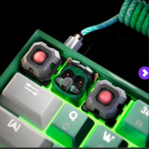 Accessories Original LOL Gaming Keycaps Omega Team The Swift Scout Teemo Character Keyboard Caps Anime Key Cap for Mechanical Keyboard Gamer