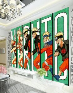 Naruto Wallpaper Japanese anime 3D wall Mural Kid039s Boys Bedroom TV Background Custom Cartoon Wallpaper Livingroom Large wall5470895