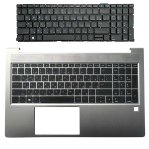 キーボードHP Probook 455 G8 450 G8用の新しいロシアのキーボードパームレスト上部カバーケース