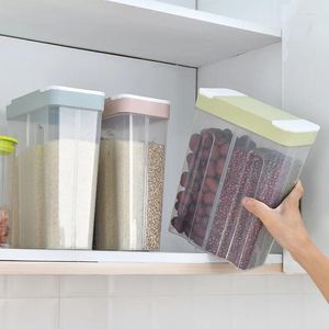 Förvaringsflaskor Plastkorn Box Matbehållare förseglade flaskhinkar Dispenser Rice Tank för hemköksarrangör Tillbehör