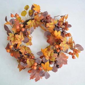 Decorative Flowers 24 Inch Large Artificial Wreaths And Plants Home Window Wall Decoration
