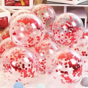 Party Decoration 12Inch Confetti Latex Balloons Red Rose Gold Helium Balloon Birthday Wedding Baby Shower Valentine's Day Globos
