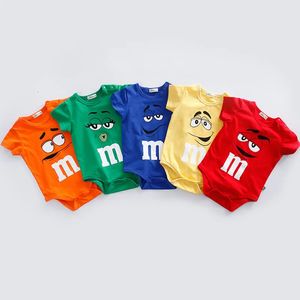 Cotton sottile 3-24 metri a manica corta abbigliamento per neonati neonacini per bambini abiti da salto carini 240409