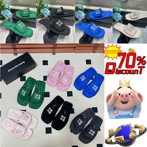 New Style Designer Slippers Sandals Top Quality Luxury Womens Velvet material rhinestone Velcro tape party Room Platform Big Size 35-42 GAI