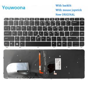 Клавиатуры Новая оригинальная клавиатура ноутбука для HP EliteBook745 G3 745 G4 840 G3 G4 848G3 ZBook 14U G4