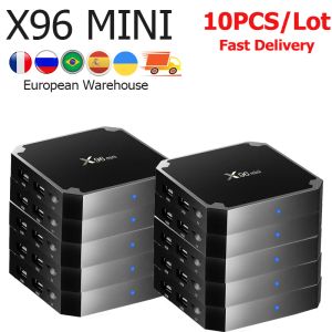 Box 10PCs/Lot Smart TV Box Android 9.0 x96 Mini amlogic S905W Quad Core 2,4 GHz Wi -Fi 3D 4K Media Player 2GB 16 GB Ustaw górny pudełko x96mini