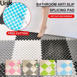 Bath Mats Urijk Non Slip Shower Floor Mat Non-Slip Splicing Tile For Kitchen Bathroom Pool Balcony