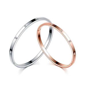 Pulseira de estilo de estilo de casal de cartas extremamente fino design pequeno e incolor e simples pulseira de casal