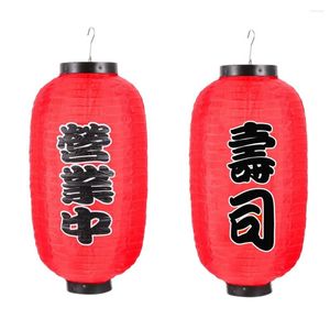 Kerzenhalter 2 PCs Sushi Store Lantern Outdoor Red Laternen Restaurant Wohndekorationen Traditionelle dekorative wasserdichte Dekoration