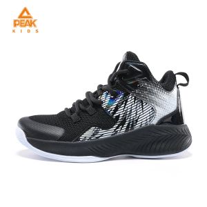 Boots Peak Children High Top Basketball Shoes Summer New Lace Up SONOS ESPORTIVOS SOLED SONOS MESH Superfície respirável, leve e N