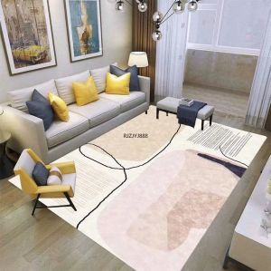 Nordic Ins Home Light Luxury Living Room Carpet Modern Minimalist Geometric Abstract Bedroom Floor Mat Is Dirt-resistant 200X300