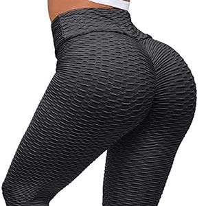 Fitness Yoga Pants Kobiety seksowne legginsy sport Sport Black Leggins plus size jacquard rajstopy na siłownię chrupiące legity antycelulite 240409