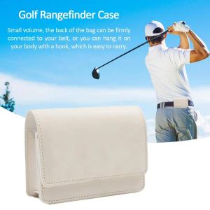 Golf RangeFinder Storage Bag Portable Golf Pu Leather Laser Distance Meter Case Bär liten påse med mjukt inre foder för golf