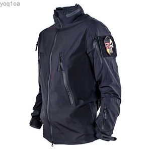 Giacche da uomo Mens Mens Giacca da trekking per esterni per esterni militari Tattica Tattica impermeabile addestrata con cappuccio Esercito in nylon traspirante Nylon LightWeightl2404